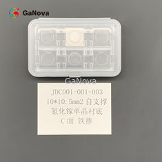 10*10,5mm2 C-Gesicht Fe-Doped SI-Typ Freistehendes GaN Einzelkristall Substrat Makro Defekt Dichte 0cm−2 TTV ≤ 10 μm Widerstand 106 Ω·Cm HF-Geräte Wafer