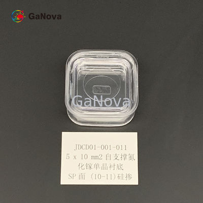 5x10mm2 SP-Gesicht 10-11 Nicht-Doped N-Typ frei stehendes GaN-Ein-Kristall-Substrat mit TTV ≤ 10μm Widerstand 0,05 Ω·cm